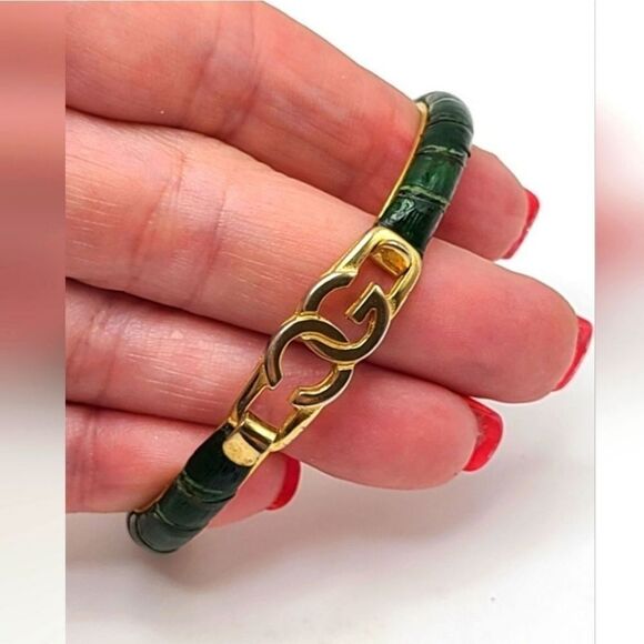 Vintage GUCCI Bracelet,  24 kt gold plated snakeskin - Picture 3 of 9